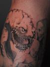 zombie tats on leg